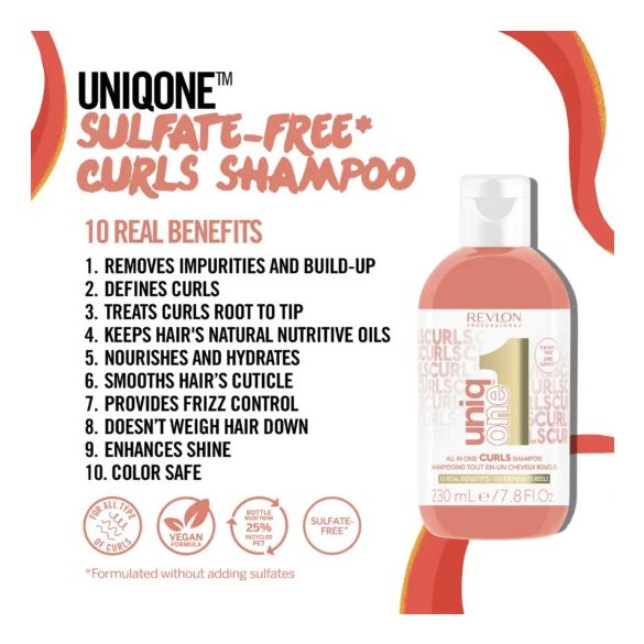REVLON Uniq One Curls sampon göndör hajra 230 ml