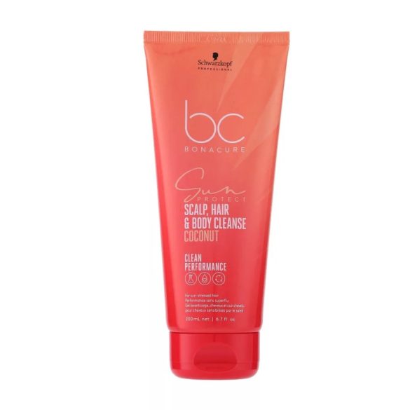 Schwarzkopf Bonacure Sun 3-IN-1 SCALP, HAIR & BODY CLEANSE sampon hajra,fejbőrre és testre 200 ml