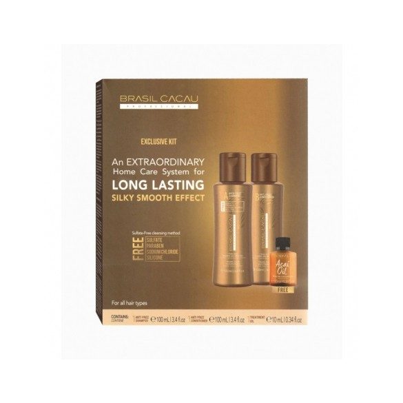 Brasil Cacau Anti Frizz utazószett 100+100+10 ml