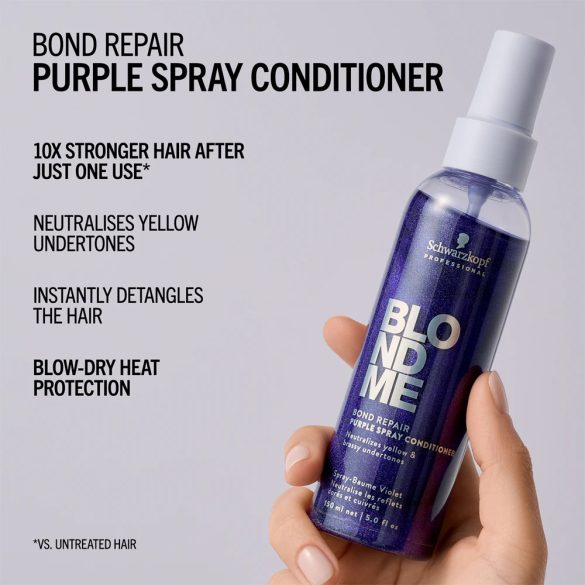 Schwarzkopf BlondMe Bond Repair Purple Hidegszőke spray balzsam 150 ml