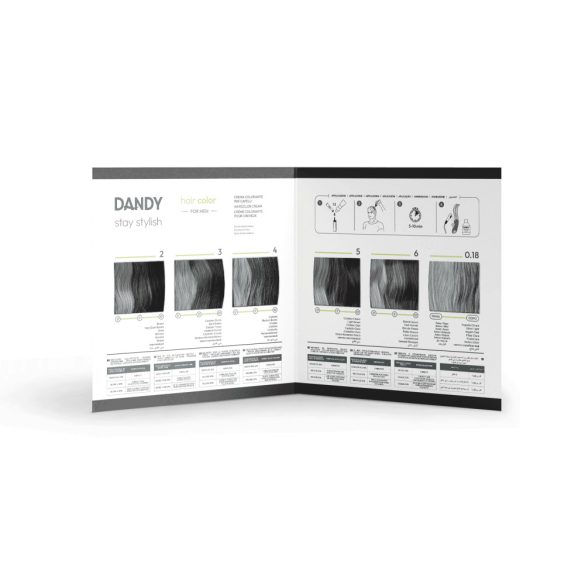 Dandy Hair Color ammóniamentes féltartós krémhajfesték Férfiak számára 60 ml