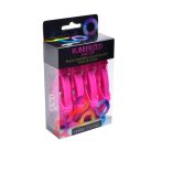 Framar hajcsipesz gumírozott fogas 4db fekete, pink