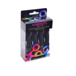 Framar hajcsipesz gumírozott fogas 4db fekete, pink