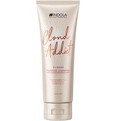  Indola Blond Addict PinkRose Shampoo pasztell szőke hajtípusra 250 ml
