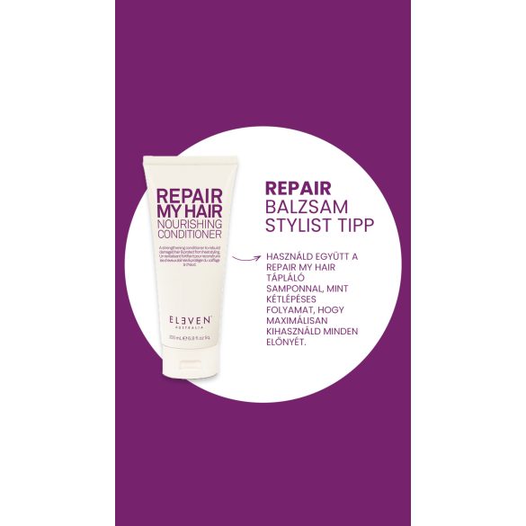 Eleven Australia Repair My Hair hajkötésjavító balzsam roncsolt hajra 200 ml 