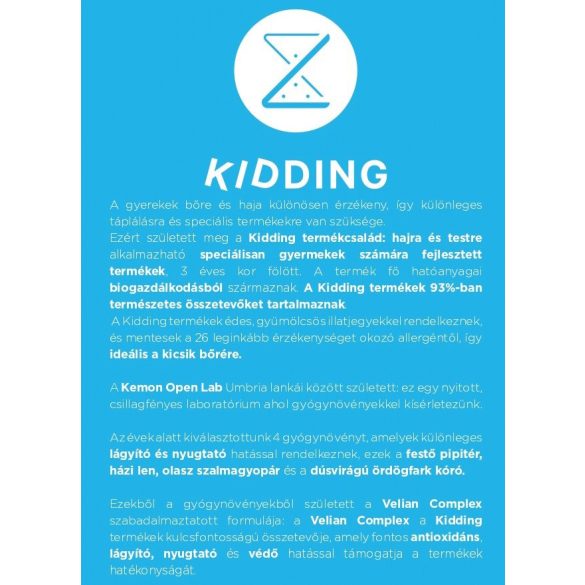 Kemon Hair Care Kids könnymentes fürdősampon gyerekeknek 200 ml