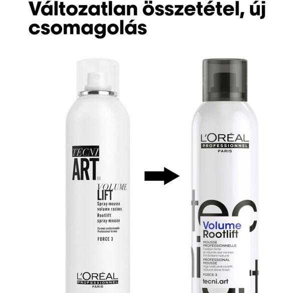 L'Oréal TECNI.ART Volume Lift hajtőemelő hajhab, erős 250 ml